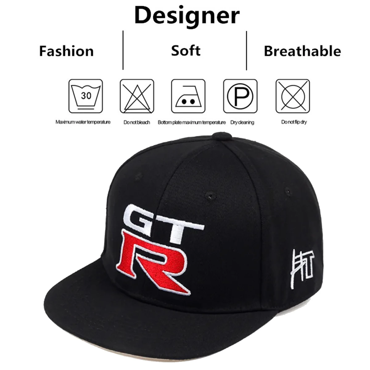 Unisex GTR Letter Embroidery Hip-hop Hats Spring Autumn Outdoor Adjustable Casual Baseball Caps Sunscreen Hat