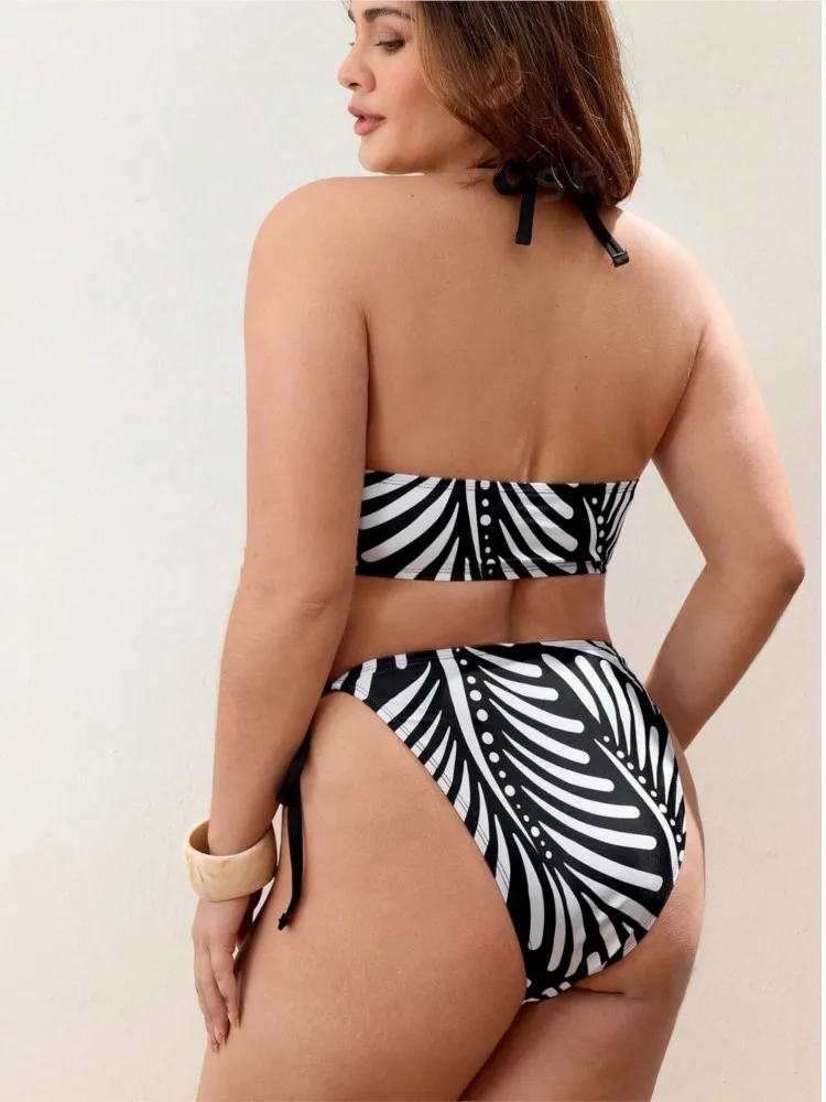 0XL-4XL Plus Size Bikini Sets Women's Push Up 3XL 4XL Big Large Size Swimsuit Summer Mujer Tummy Control Swimwear Bikini Sets