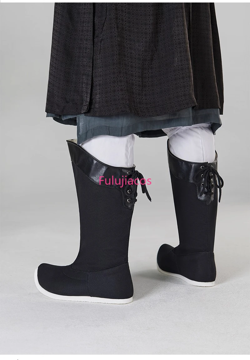 Botas de sabonete Botas Hanfu Sapatos antigos masculinos estilo Ming