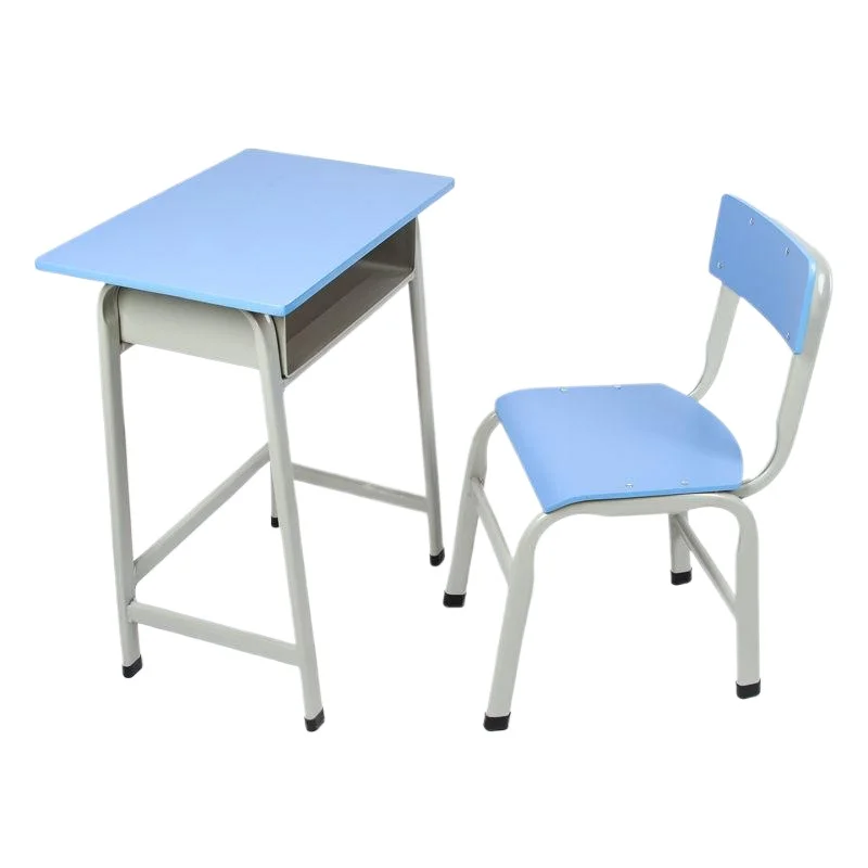 

Metal School Furniture Single Student Desk and Chair Set for Classroom & Workshop Use