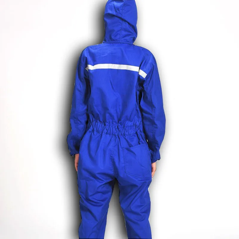 Working Hooded Coveralls Overalls Dust-proof Paint Spray Clothing Hood Protective Safety Reflective Work Clothes