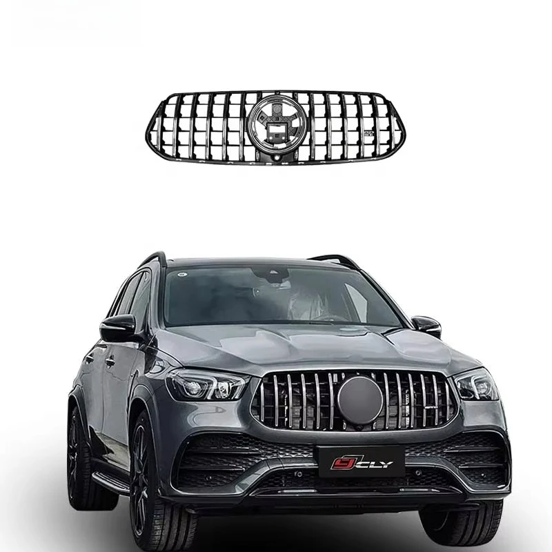 

CLY Auto Grille For 2020 2021 2022 Benz W167 V167 GLE SUV Facelift GLE63 AMG Real GLE63 Grill Front Bumpers Grilles
