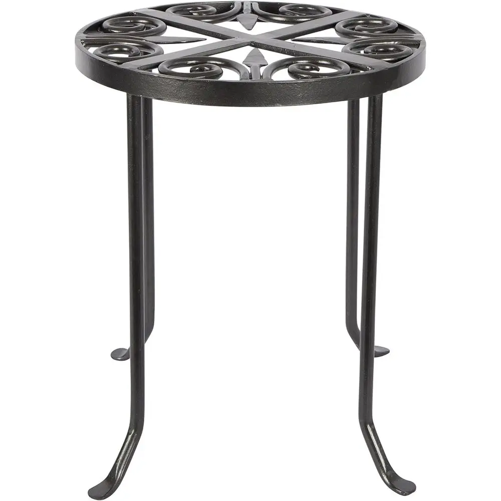 

Круглая подставка для растений из кованого железа, графитовое покрытие