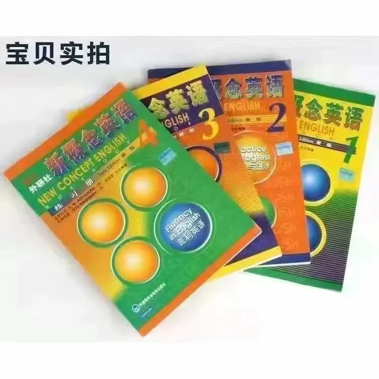 1 Books New Concept English Full Set of 1-4 Textbooks + 1-4 Workbooks Students' Books New Concepts Zero-based Learning English