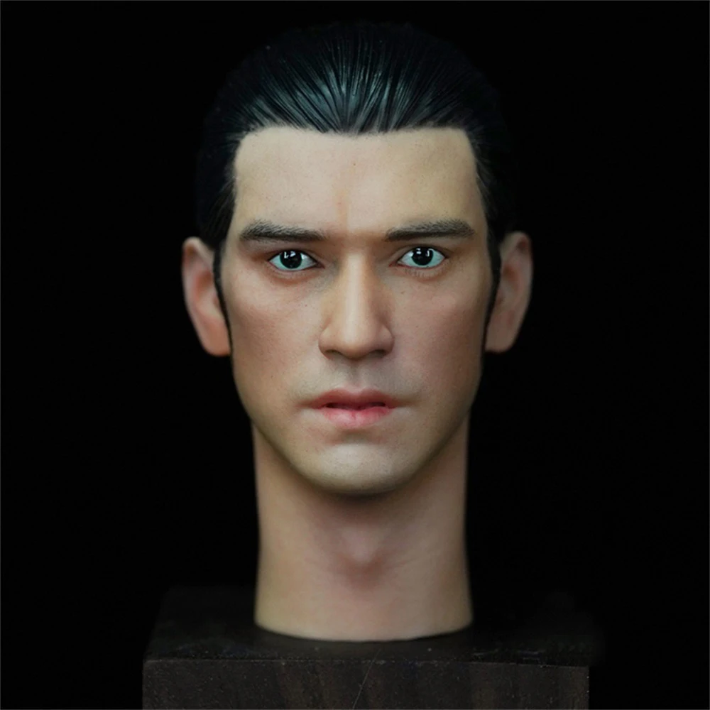 

Hot Sale 1/6th Hand Painted Asian Handsome Takeshi Kaneshiro Head Sculpture Carving Model For 12inch Action Figures Accessories