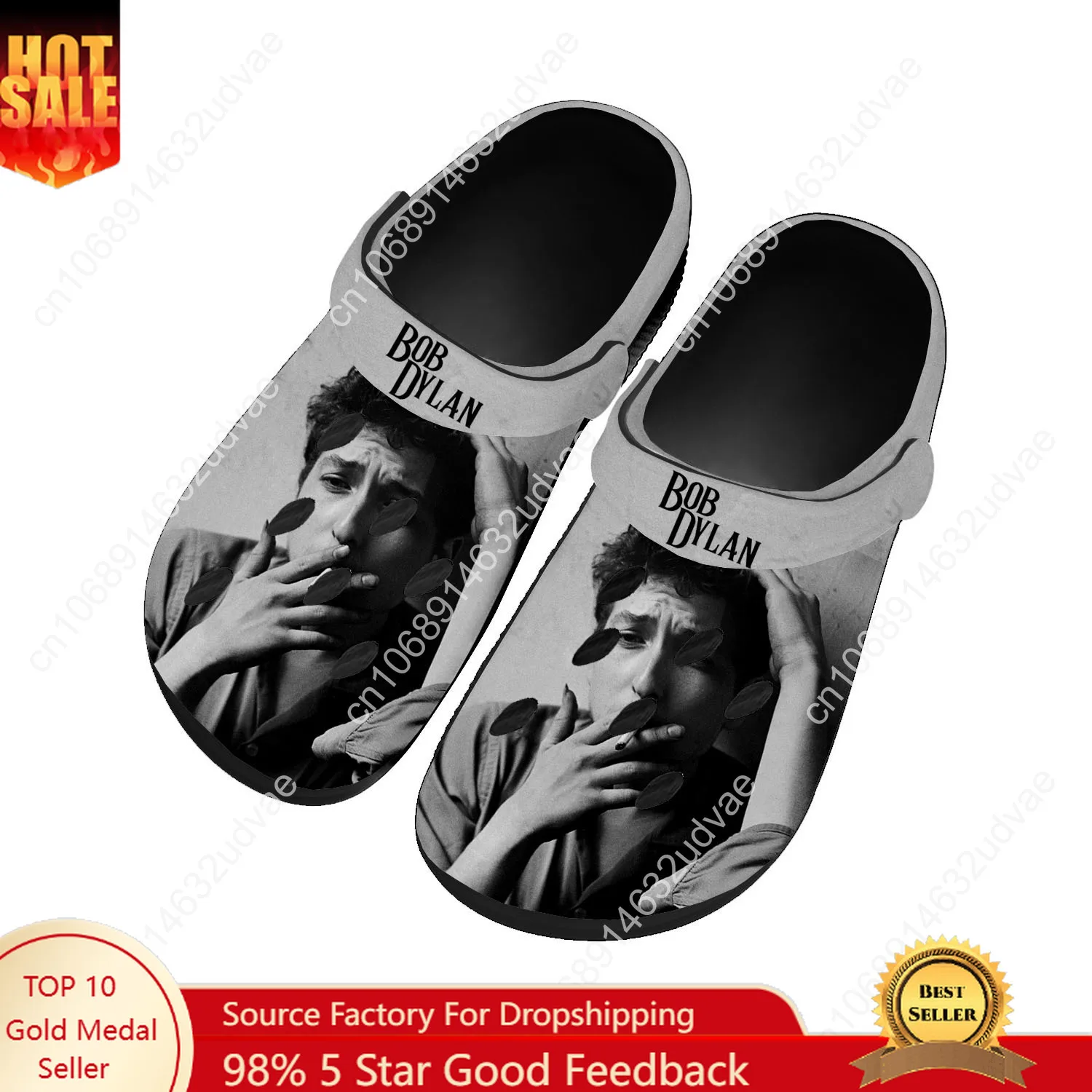 

Bob Dylan Water Shoes Men Women Teenager Comfortable Fashion Home Garden Clogs Custom Sandals Beach Breathable Hole Slippers