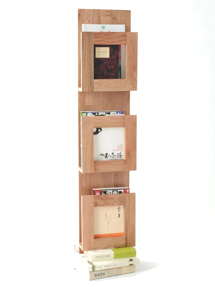 Solid Wood Wall Bookshelf the Newspaper Stand Creative