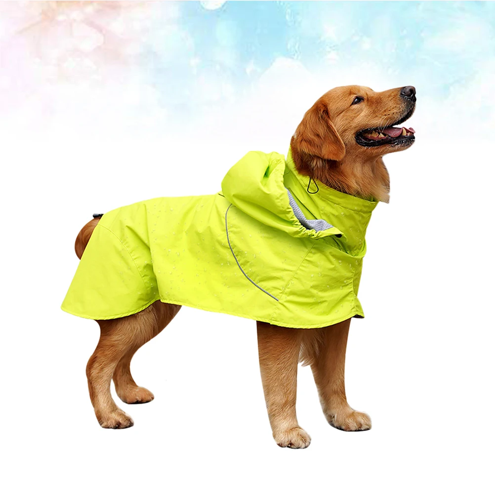 

Waterproof Dog Raincoat Lightweight Durable Breathable Jacket Keeps Pets Dry Comfortable Nylon Material Safe Fashion High Collar