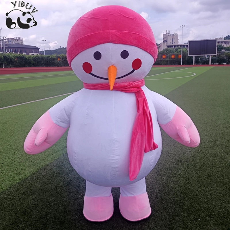 Snowman Inflatable Costume Christmas Mascot Cartoon Party Cosplay Performance Costumes Dress Fancy Suits Funny Blow Up Clothes