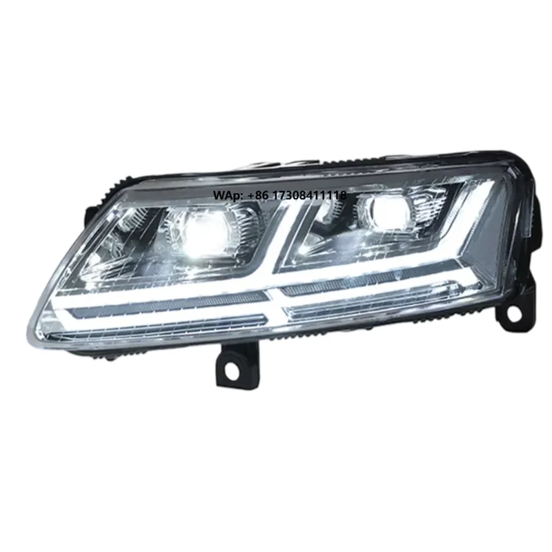 

For 05-11 A6L Modified Headlight Assembly Streamer Steering Happy Valley Daytime Running Lamp LED Dual Lens