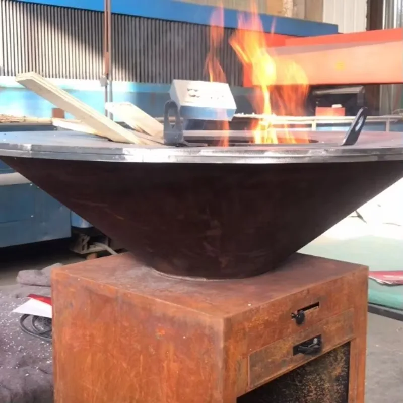 

Steel grill grill, outdoor garden grill, barbecue grill, modern brazier for camping