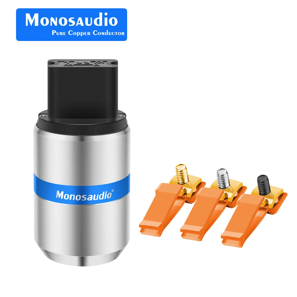 

Monosaudio F126 Pure Copper C19 20A Gold Plat Pure Copper 20A Power Gold Plated Audio Power IEC Connector Plug 20A IEC 20A C19