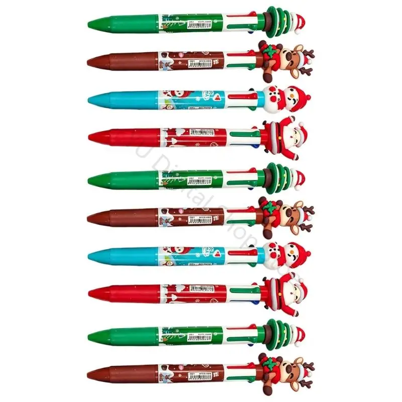 96BA 4-in-1-Weihnachtsschreibset mit mehrfarbigen Stiften für Notizen Klassenzimmer und Feiertagsmitteilungen – Detail 8