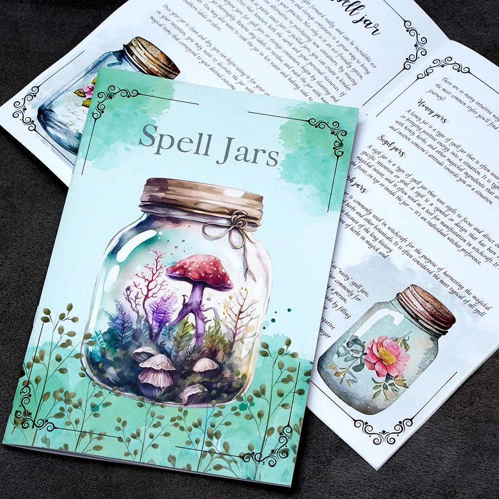 Secret Spell Jars Grimoire Pages Spell Jar Recipes Book of Shadows Witchcraft Jar Rituals Pagan Witchy Printable Spell Book 16P