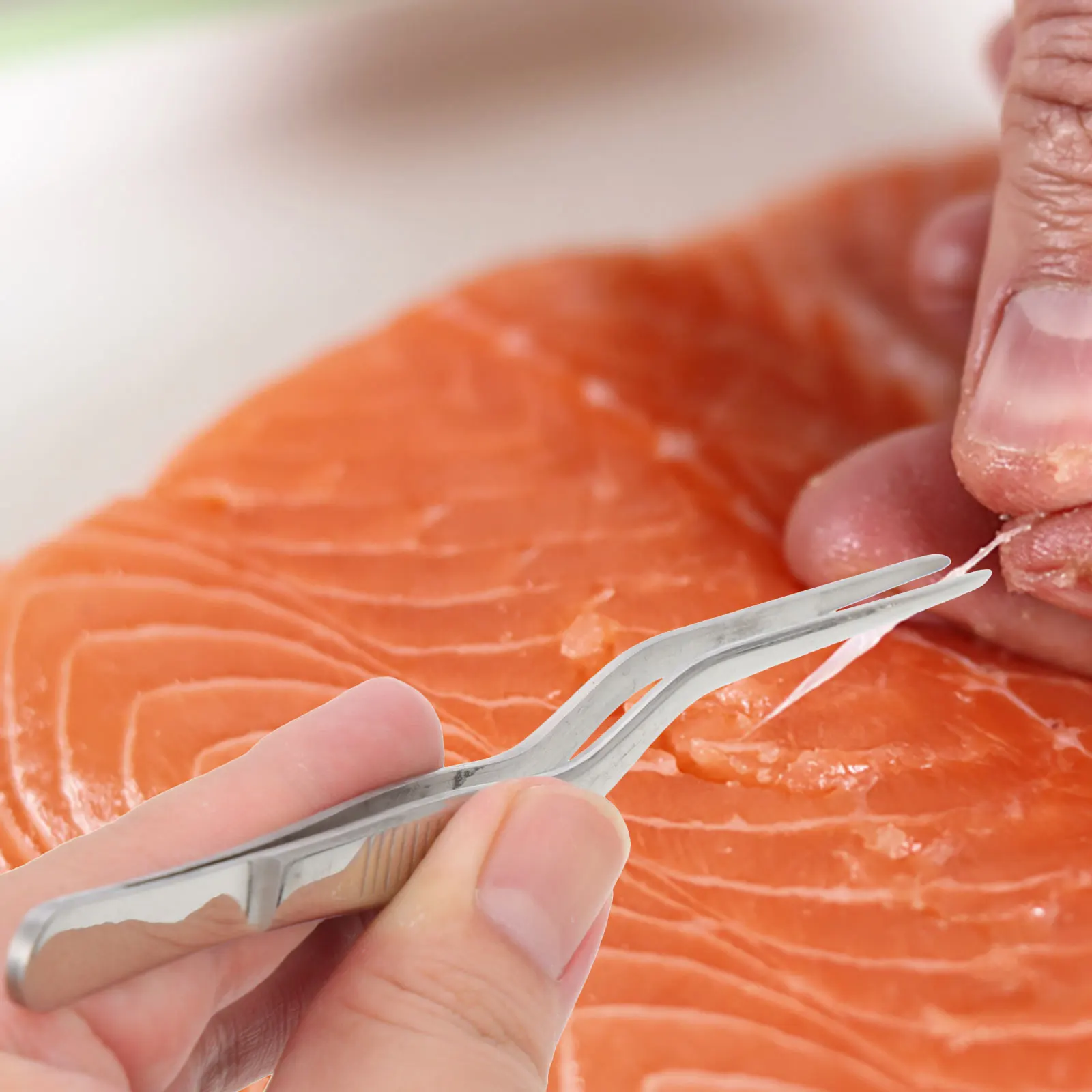 

3Pcs Stainless Steel Tweezers Fish Bone Clip Kitchen Gadget Manual Tweezers for Cooking Poultry Hair Removal Tools