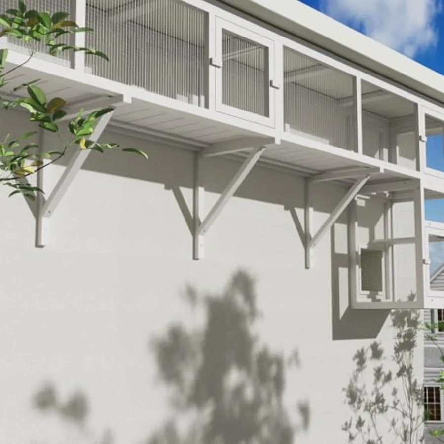 

59 Wooden Cat Window with Extendable Design for Seamless Indoor and Outdoor Access Ideal for Sunbathing Napping and Overlooking