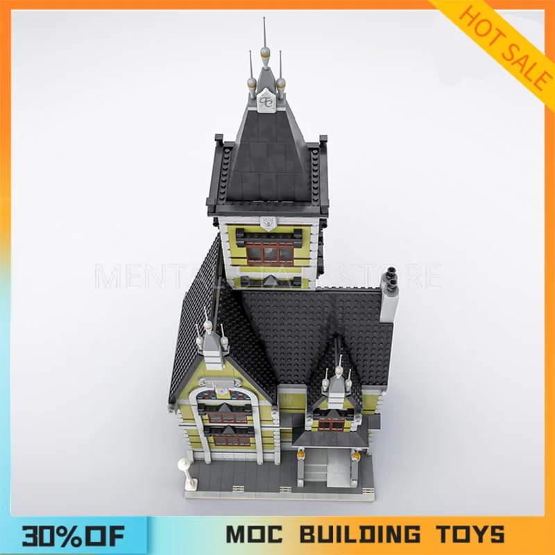 [3723 قطعة] مخصصة MOC منزل مسكون اللبنات الإبداعية مجموعة الجذعية ألعاب تعليمية البناء أطقم منمذجة هدايا عيد الميلاد