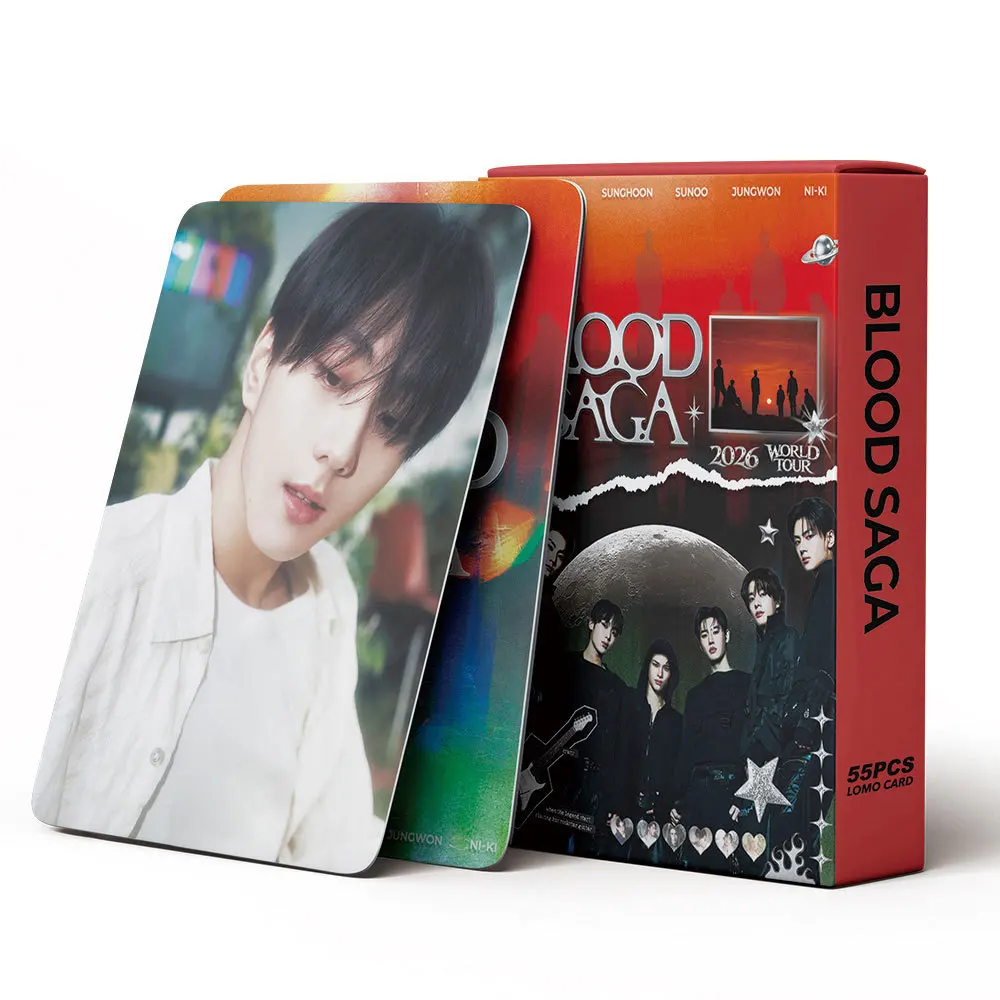55PCS Single ALbum BLOOD SAGA Mini LOMO Card Photocards HD Fans Collection Cards Decorative Present Gifts