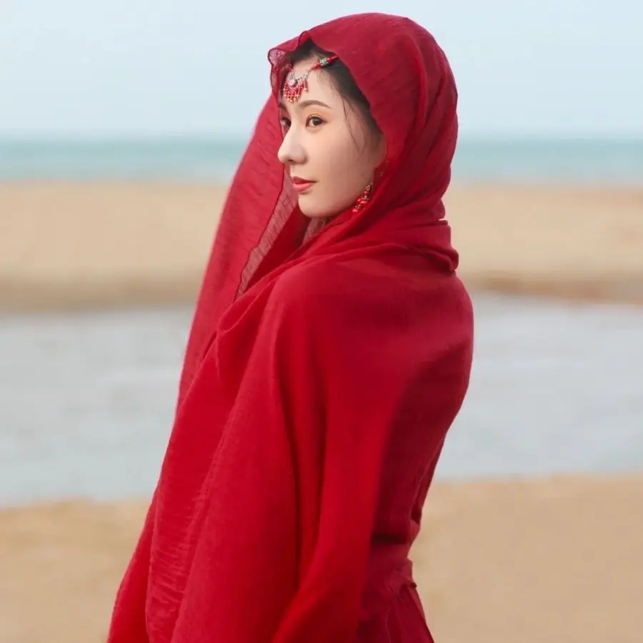 

Desert Scarf Headwear Travel Summer Silk Scarf awl oulder Decorative Sunscreen Ethnic Sle Women's Faion Accories