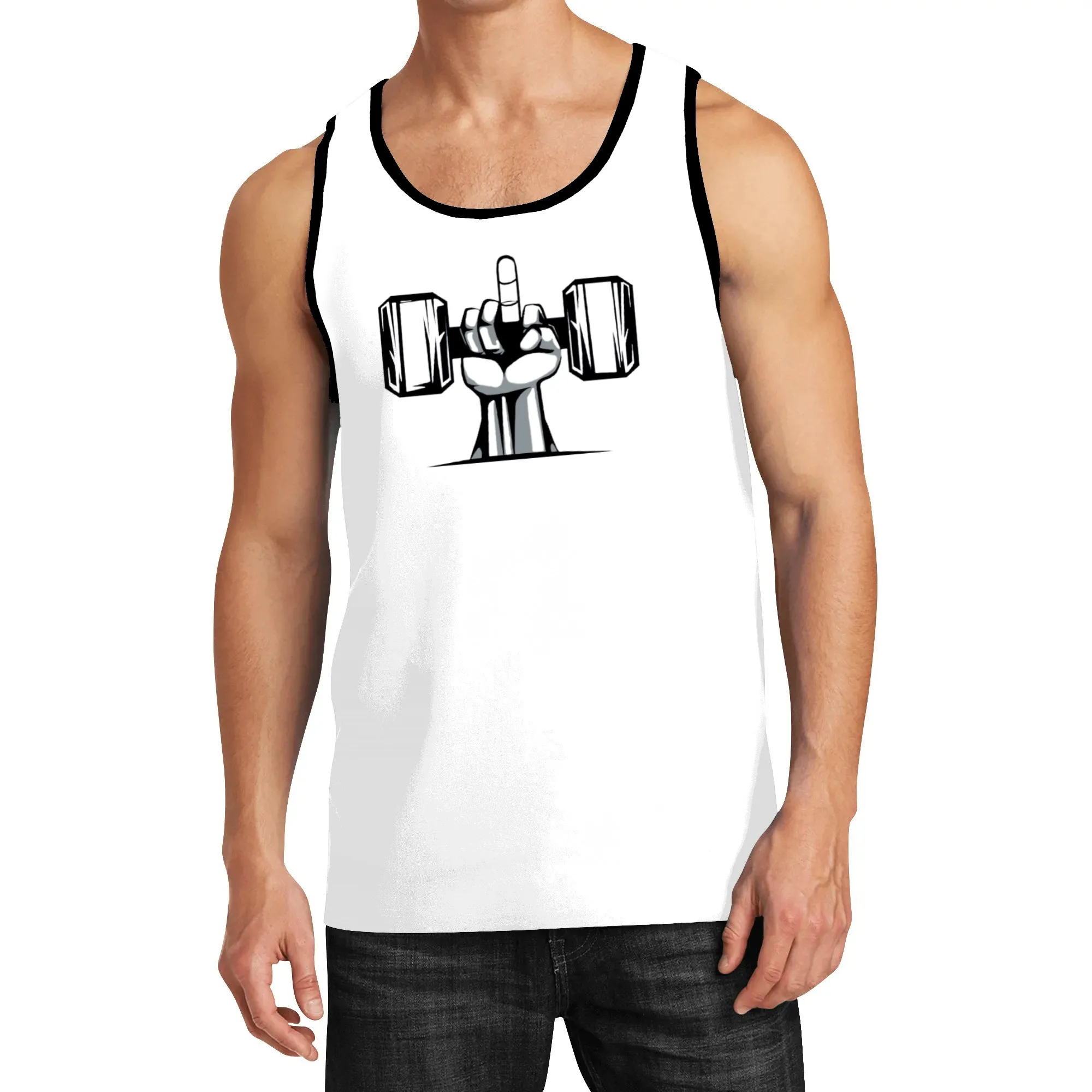 New Fun 3d Printed Vest Fashion Fun Sleeveless Adult Men Kids Casual Street Style Macho Fitness Thin T-shirt Summer Beach Top