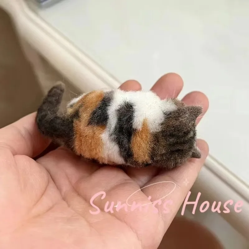 Sheep Felt Poke Cat Handmade Material Bag for Beginner,Diy Wool Needle Felting, Simulation New