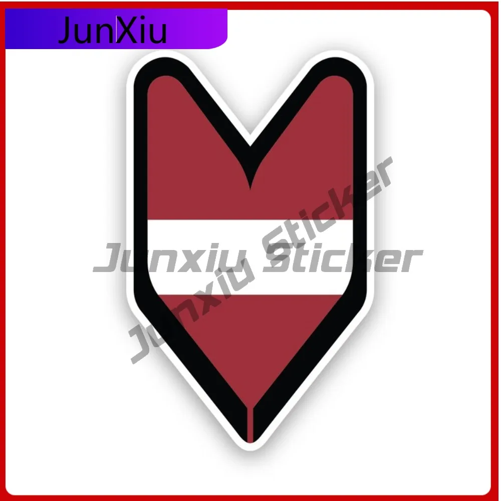 

Latvian Driver Badge Sticker Creative Decals Safety Warning Car Sticker Vinyl Decal Waterproof Durable Sun Resistant For Car