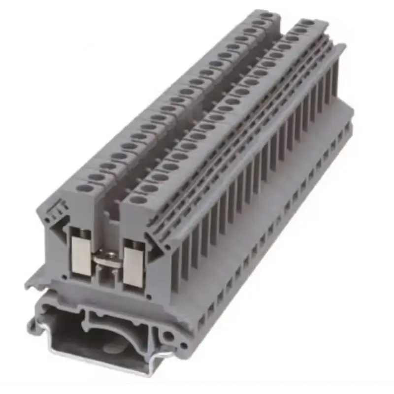 50pcs UK 2.5B 690V/32A 2.5m㎡ Feed Through Screw Terminal Block Din Rail Terminal Block Approved by U/L CE RoHS