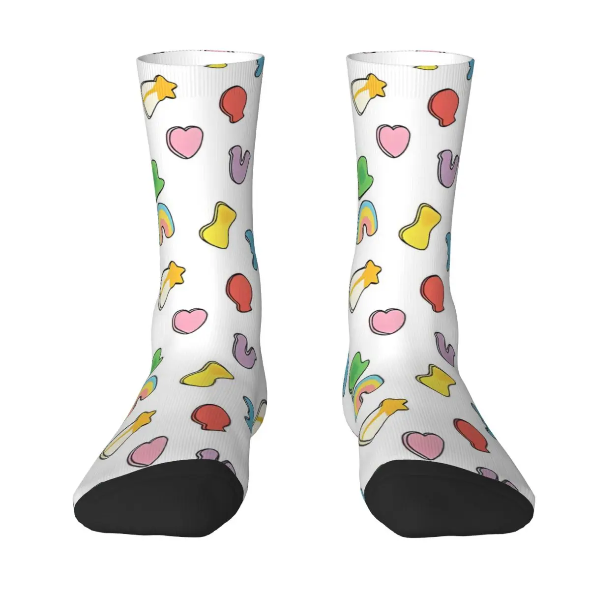 Winter Warm Crazy Design Women Men Lucky Charms Cereal Breakfast Childhood Socks Sweet Rainbow Breathable Football Socks