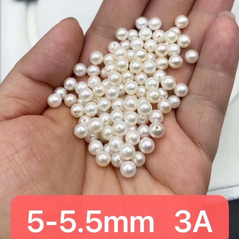 Wholesale Natural Round Freshwater Pearls White AAA Grade Jewelry Accessories Pearl Beads for Pendants Rings Earrings