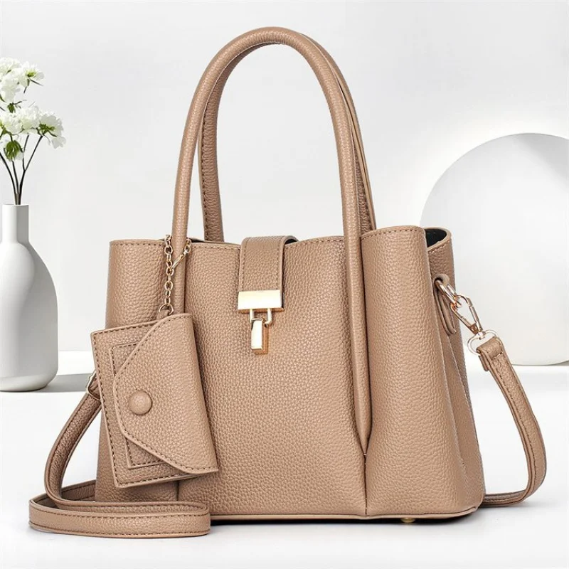 

Popular Classic Leather Women's Handbag High-End Luxury Brand Trendy Elegant Crossbody Vintage Bag