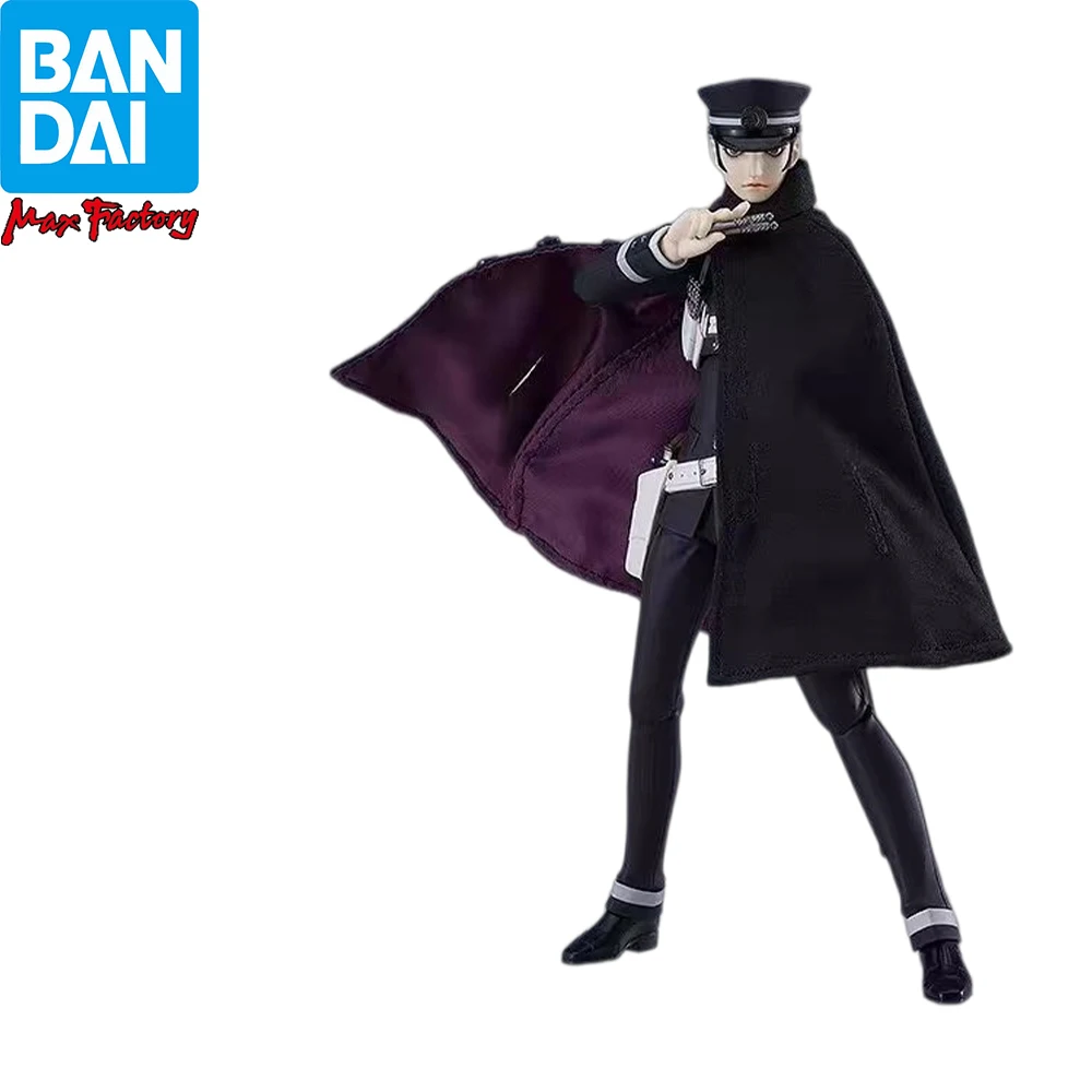 Original Max Factory Figma Shin Megami Tensei Raidou Kuzunoha Black Uniform Cloak Black Cat Action Desk Ornament Collectible Gif