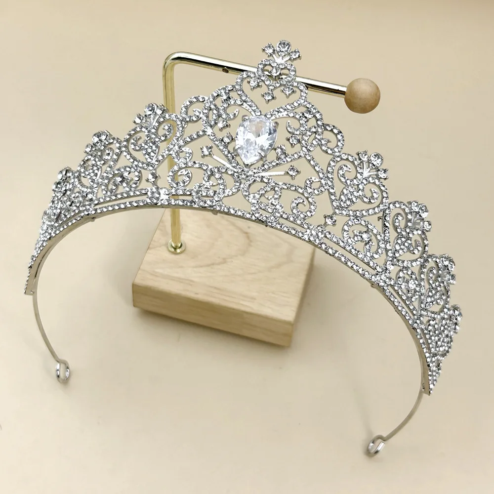 CC التيجان والتيجان اكسسوارات الزفاف النساء Hairwear الزفاف Headbands المشاركة الشعر الحلي قطرة الماء شكل تاج HS27
