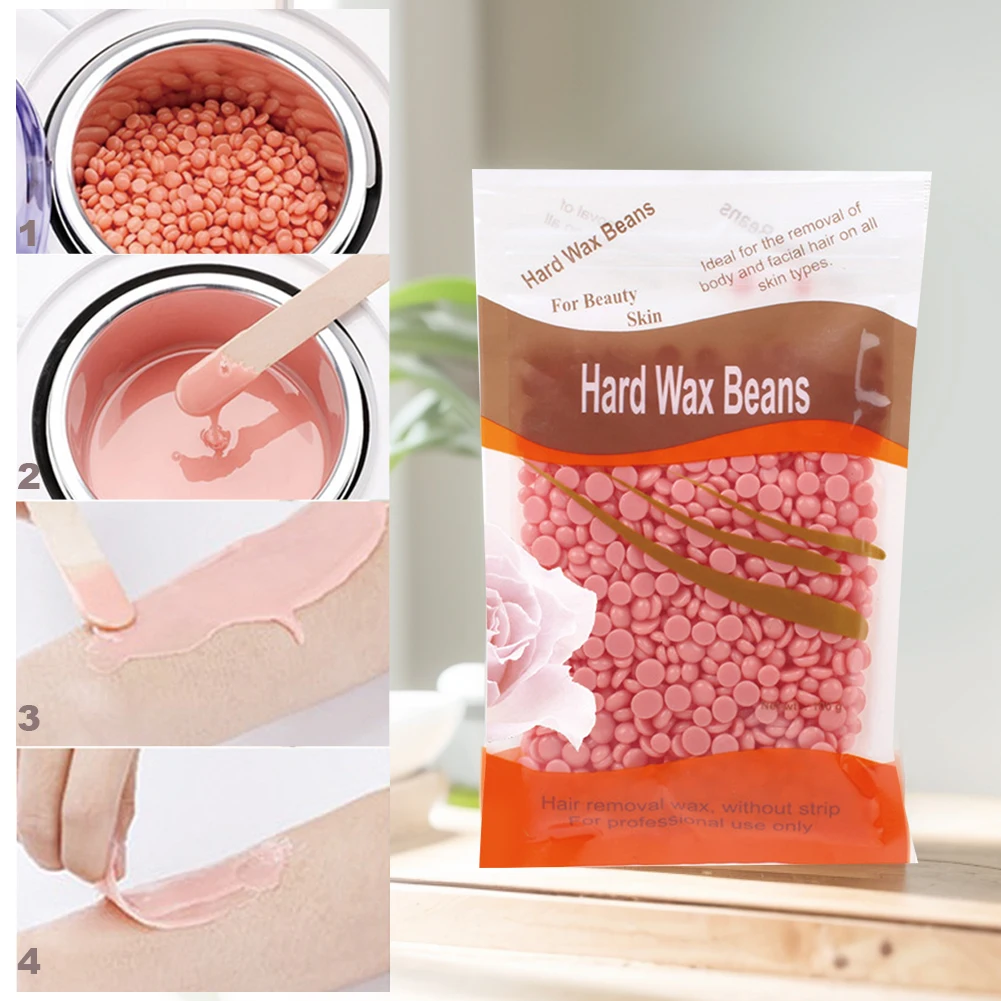 

100 г твердых восковых бобов для депиляции, без полосок, восковых бобов с натуральными ингредиентами, восковых бобов для лица, подмышек