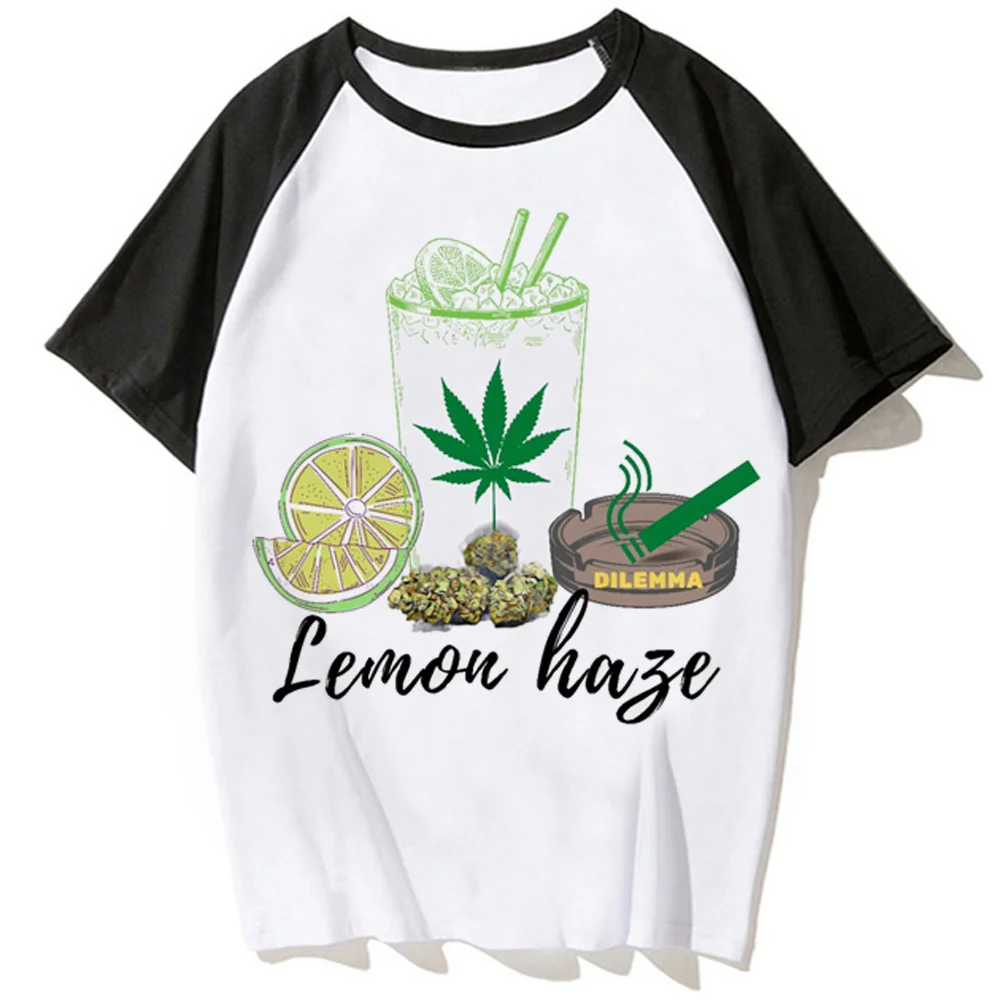 Weed t-shirts women designer comic graphic tshirt female graphic anime clothes