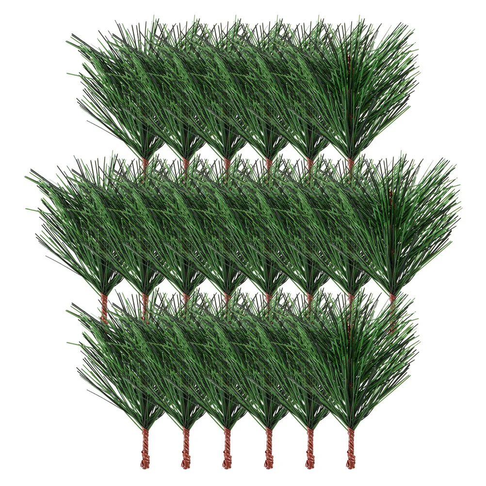 

50pcs Simulation Needles Artificial Pine Pick For Diy Wreath Christmas Decorations Home Party Supplies Fake Pine Branch Festival