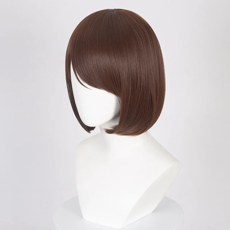 Anime Jujutsu Kasen Ieiri Shoko Cosplay Wig Short Brown Hair Scalp Wig Heat Resistant Synthetic Hair Women Role Play Wigs