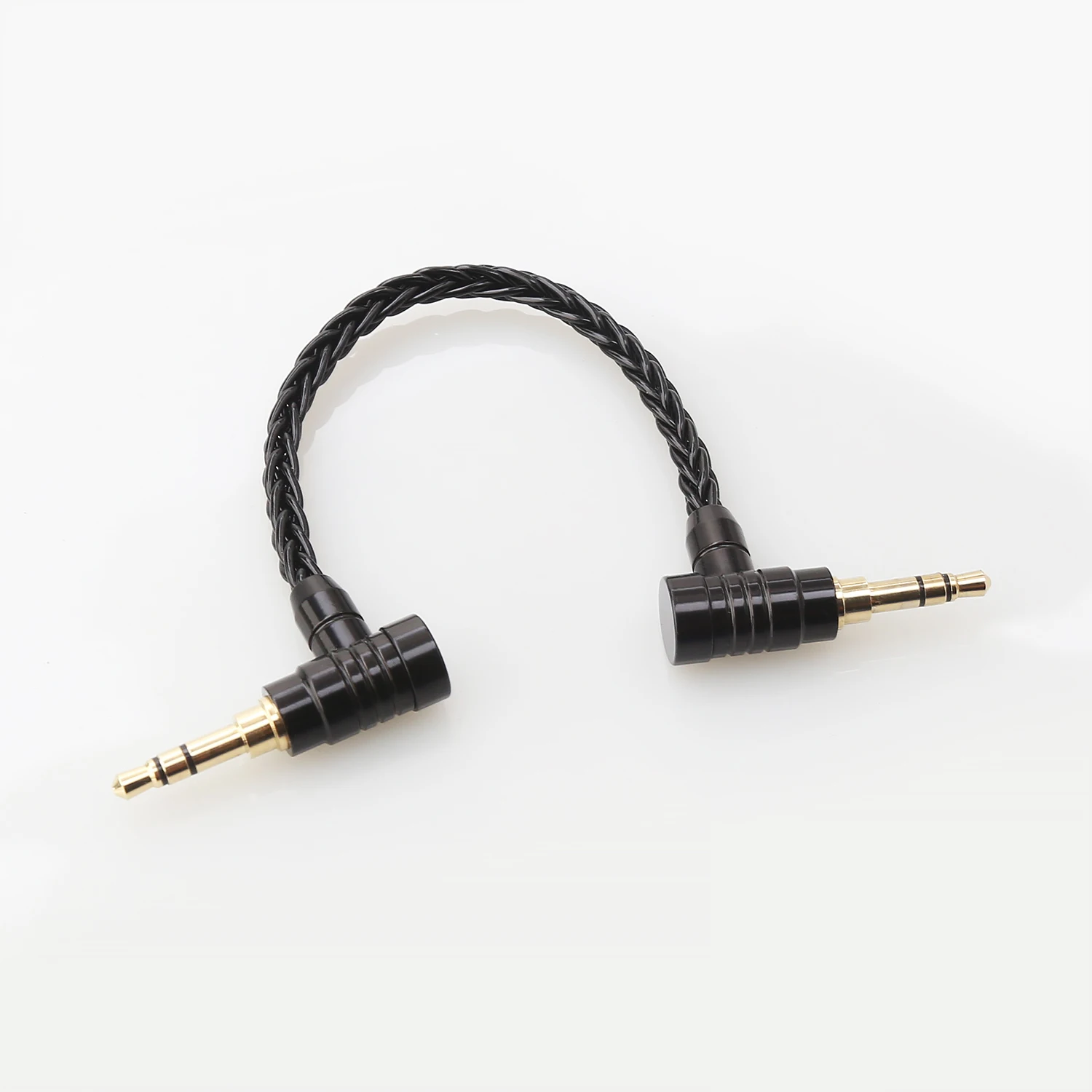 Audiocrast 10cm 3.5mm Male to 3.5mm Male 8cores Silver Plated 3.5mm Stereo Audio Hifi Audio Cable Car AUX Wire Cable