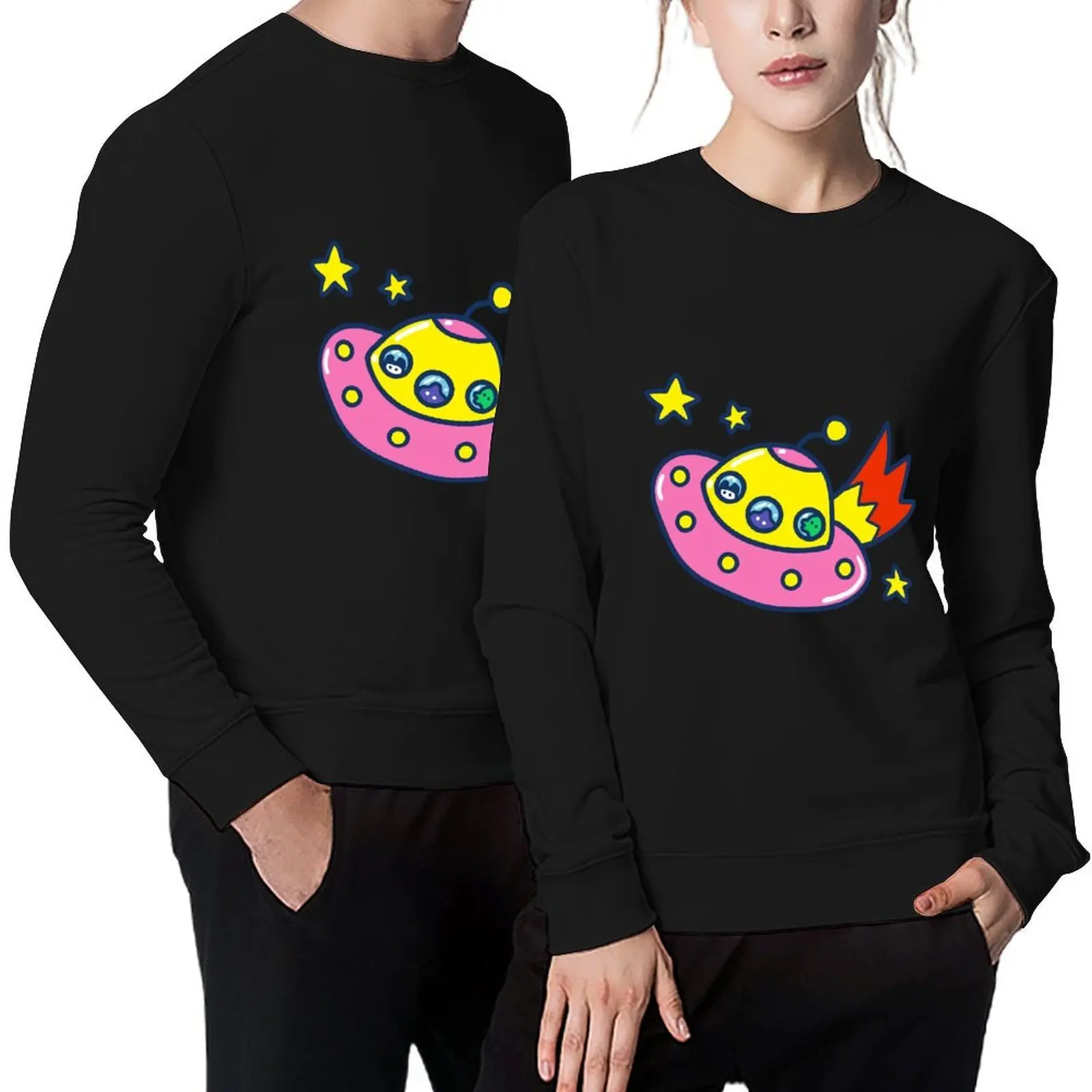 

Tamagotchi UFO Spaceship Pullover blouse anime clothes autumn new products korean clothes new in hoodies & sweat-shirt