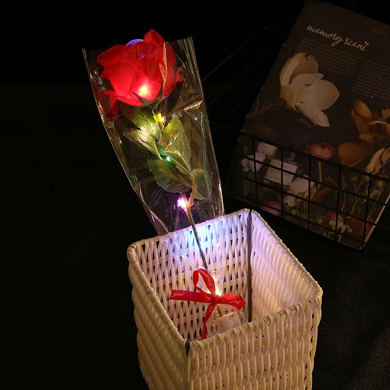 

12pcs Light Up Glowing Rose Flower Gift for Bridal Women Mom Wedding Birthday Party Anniversary Mother's Day Christmas Halloween