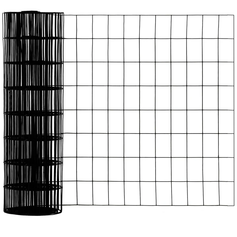 

24inch x 50ft Black Vinyl Coated Hardware Cloth 2 X 3 16Ga Welded Wire Mesh fence, PVC Coated Welded Chicken Wire Fencing, Metal
