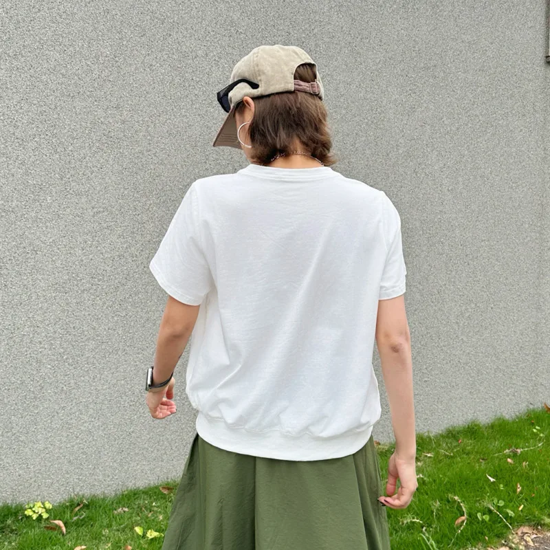 ANJY Summer New Women Korean Style Trendy Versatile Three-Dimensional Butterfly Short Sleeve T-Shirt Loose Casual Ins Top A22858