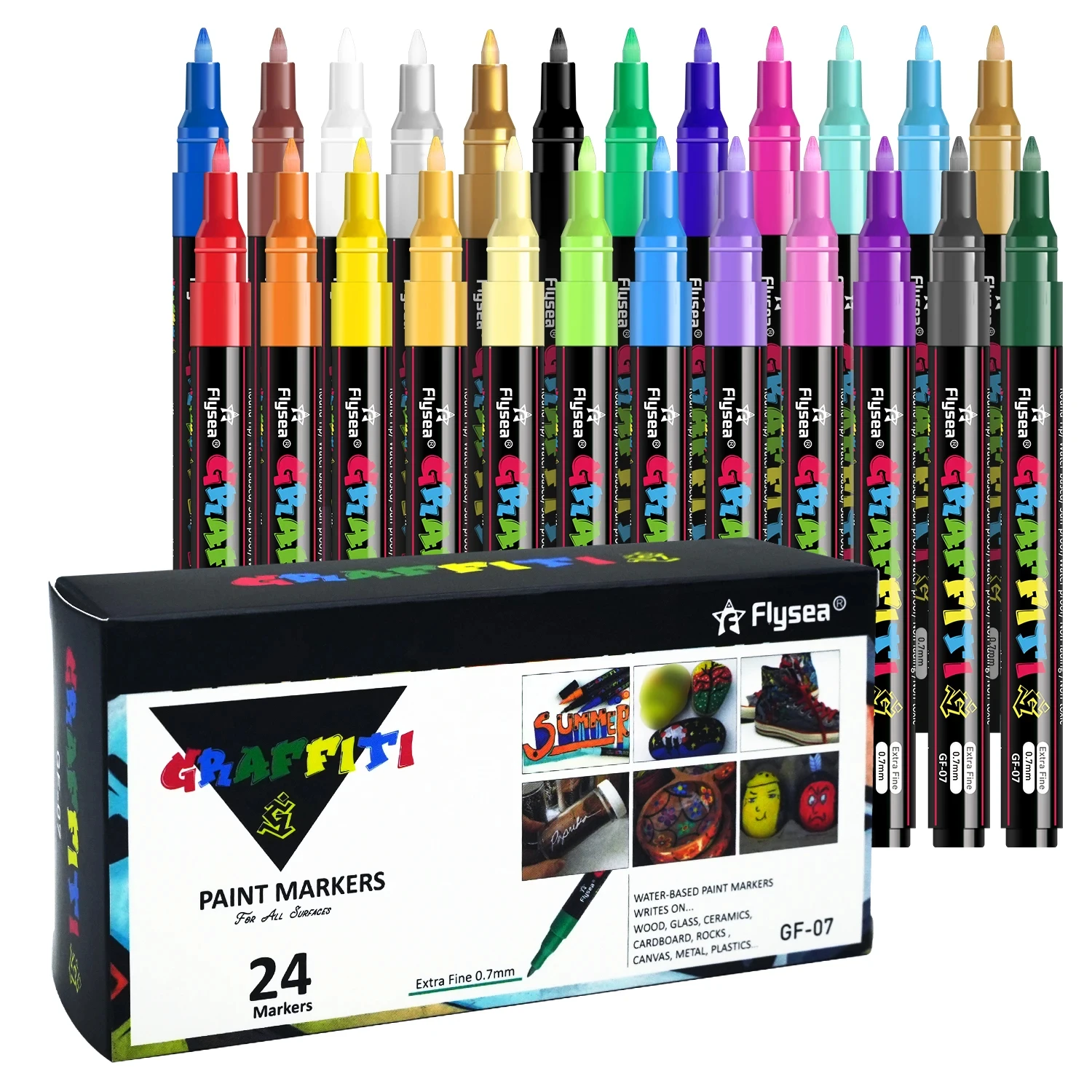 12/18/24 Colors Acrylic Graffiti Pens Premium Ultra-Fine 0.7mm Tips for Artists, Designers, and Graffiti Enthusiasts