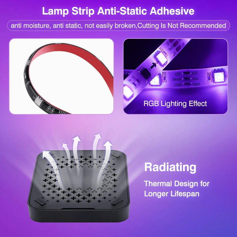Retroiluminação led tv sincronizações eficientes com imagem de tv música e vídeo para hdmi2.0 caixa de sincronização rgb ic tv led sincronização