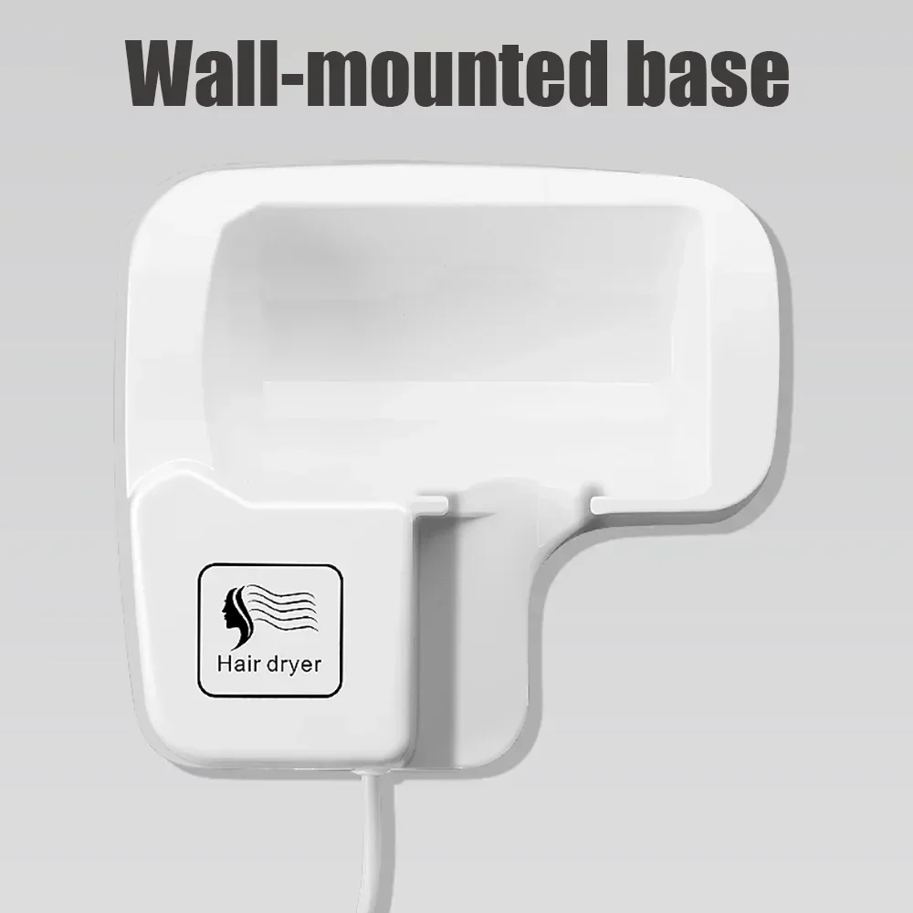 Asciugacapelli per hotel a parete, vento forte, bagno, WC, soggiorno in famiglia, ventilatore domestico, 1300 W, potente punzonatura gratuita con colla 3 M