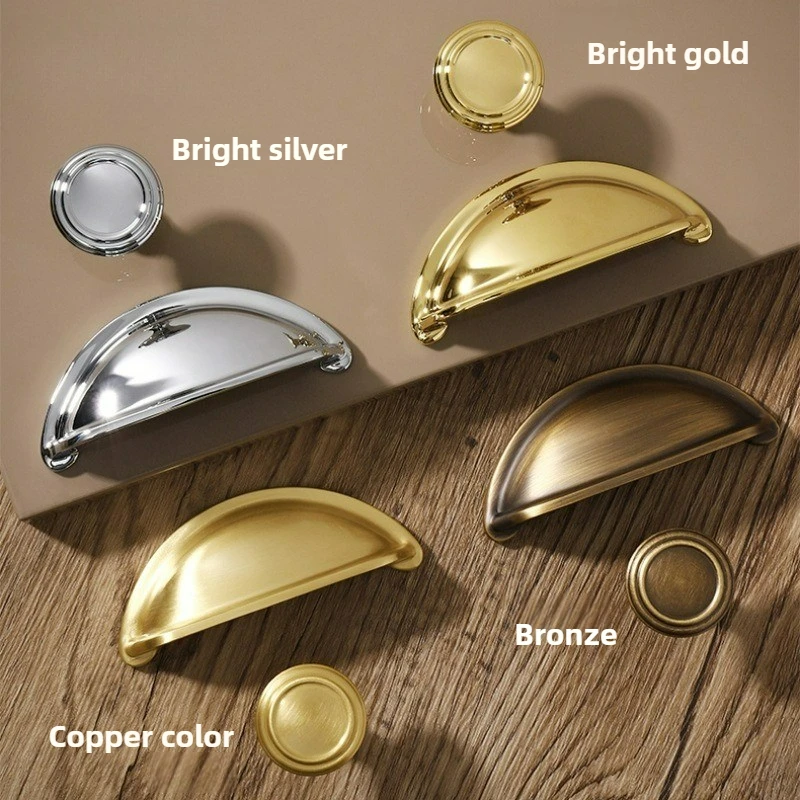 

Brass Shell Handle Kitchen Cabinet Drawer Wardrobe Cabinet Door Cabinet French Luxury Handle