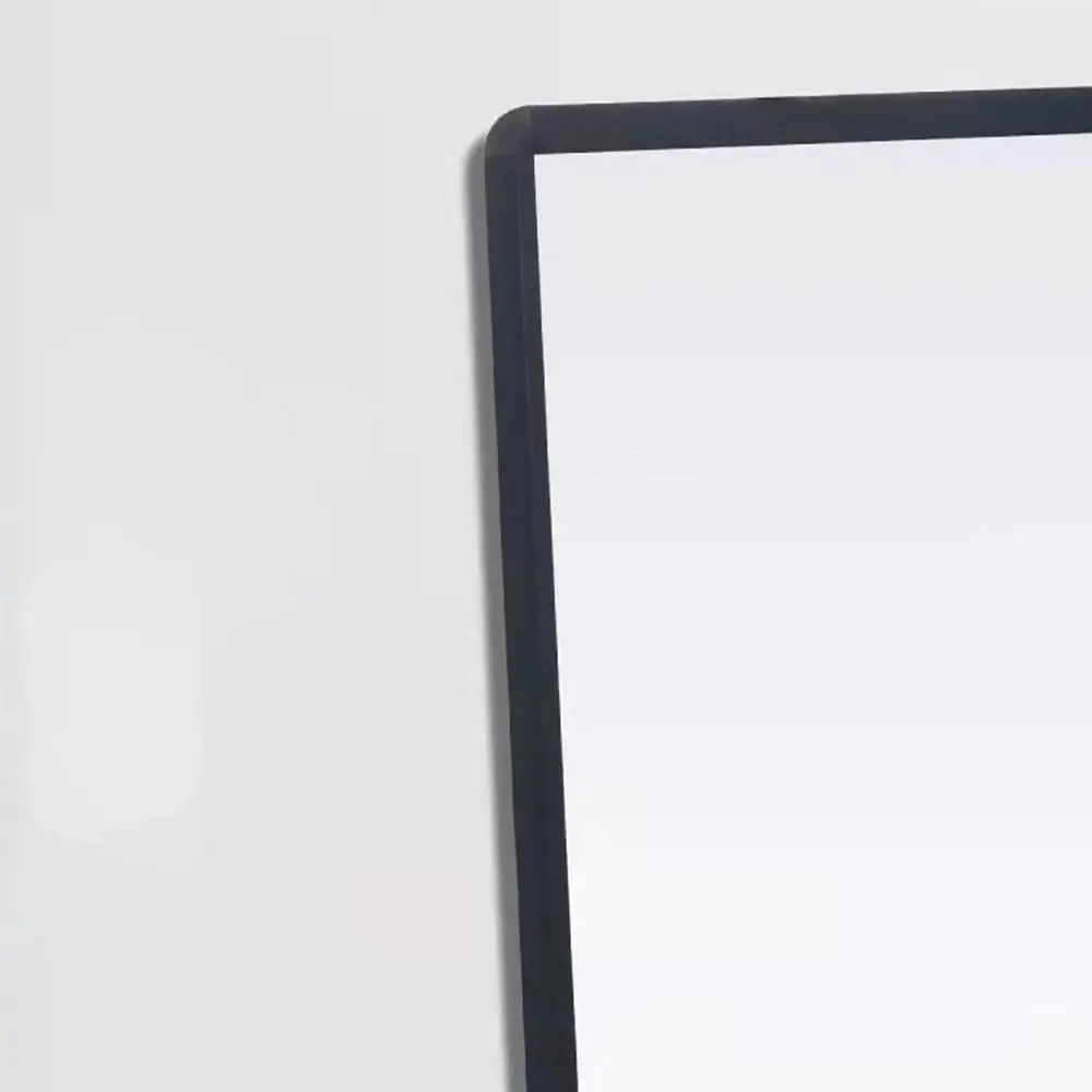 

Rectangle Wall Hanging Mirror Wall-Mounted Metal Framed Dressing Mirror Black White Rounded Corner Makeup Mirrors Bathroom