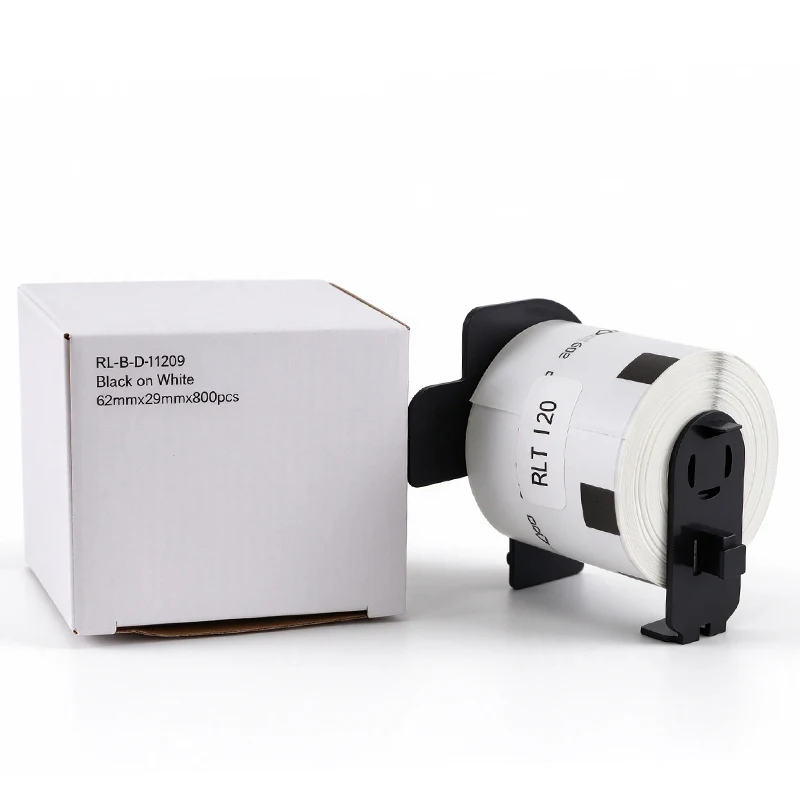 1~6Roll DK-1209 DK-11209 Label 62mm*29mm*800pcs DK1209 DK11209 sticker Labels thermal paper Compatible For Brother Label Printer