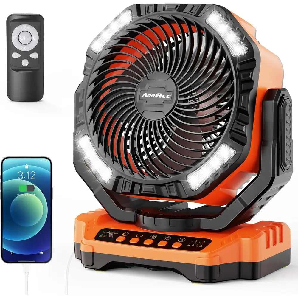 

40000mAh Battery Operated Camping an, Rechargeable an High Velocity, Portable an With Remote & Timer - Battery Powered an or Car