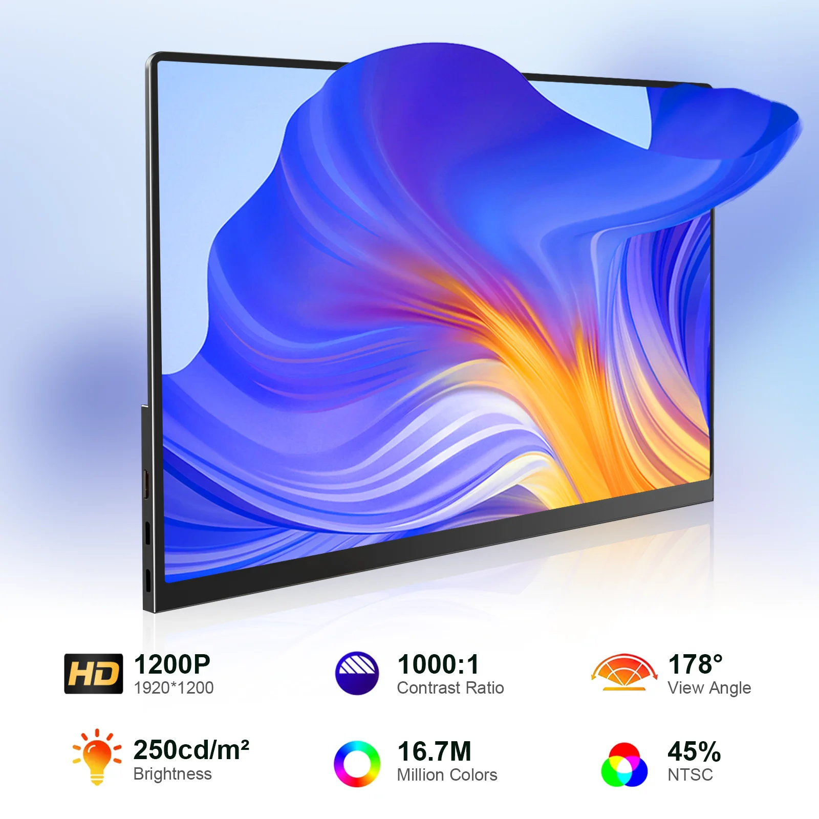 14" FHD Portable Monitor Touchscreen 1200p 60Hz USB-C External Display Touch Screen for Laptop/Mac/Gaming/Office Travel Monitor