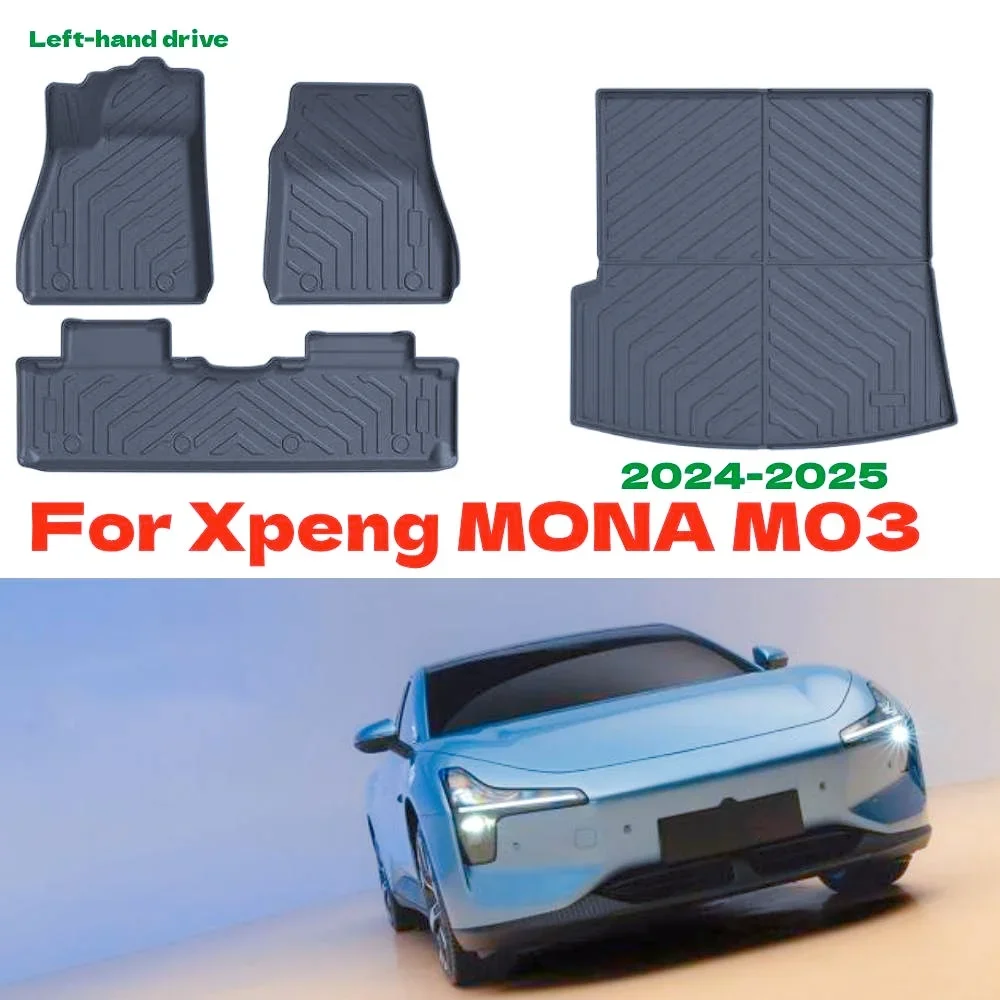 

TPE Floor Mats for Xpeng MONA M03 2024 2025 All Weather Backrest Mats Trunk Mats Left Hand Driver for Xpeng MONA M03 2025
